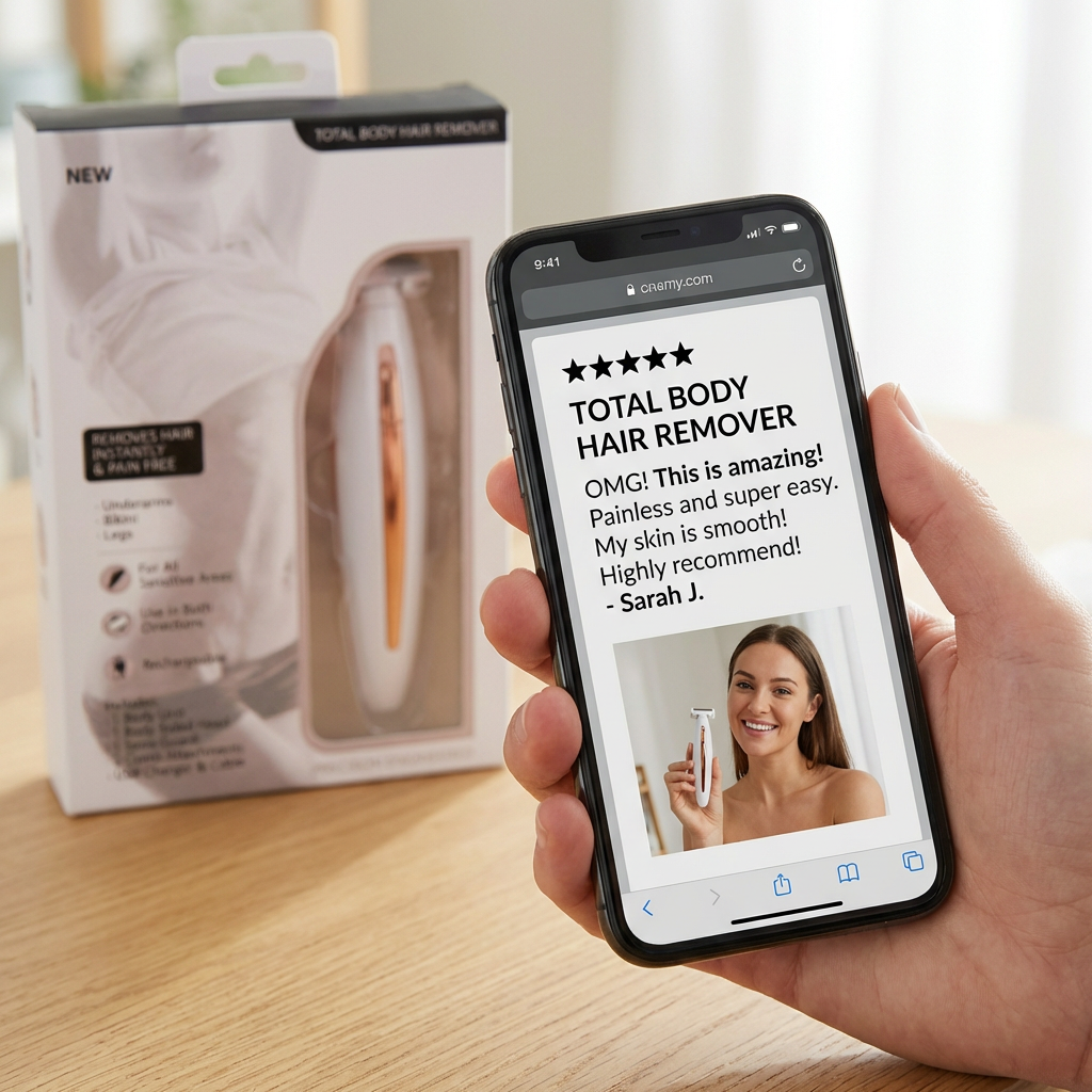 Rechargeable Electric Body Hair Remover for Women – Precision Trimmer for Legs, Underarms and Bikini Area with Dual-Direction Shaving