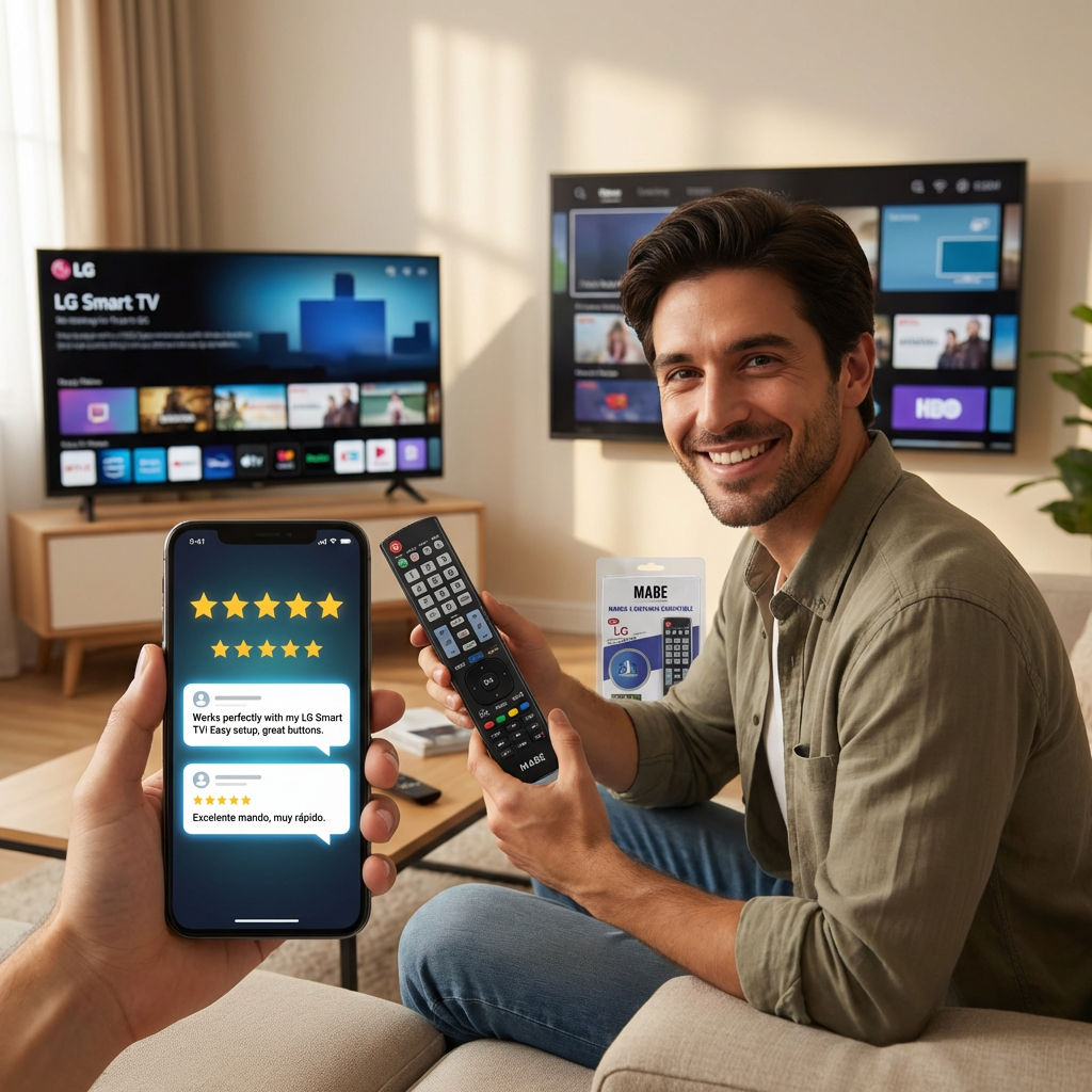Universal Replacement Remote Control Compatible with LG Smart TVs – Ready to Use Remote for LCD, LED, OLED and Plasma TVs with Netflix and Prime Video Shortcut Buttons