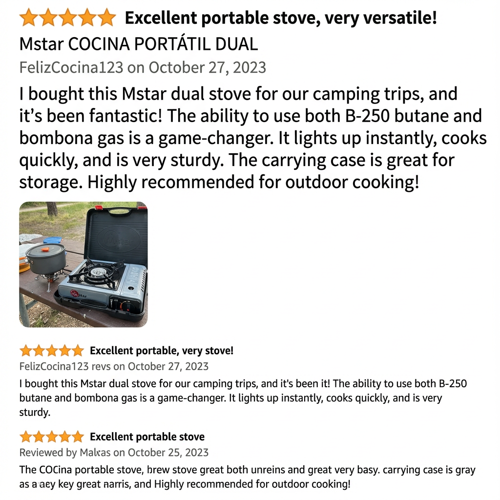 Portable Dual Fuel Camping Gas Stove with Carry Case – Butane Cartridge and LPG Cylinder Compatible Outdoor Cooking Stove for Camping, Hiking, Picnic and Emergency Use