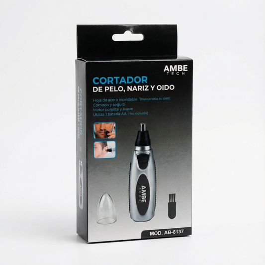 Electric Nose and Ear Hair Trimmer – Portable Precision Facial Hair Grooming Trimmer for Nose, Ears and Eyebrows with Stainless Steel Blade