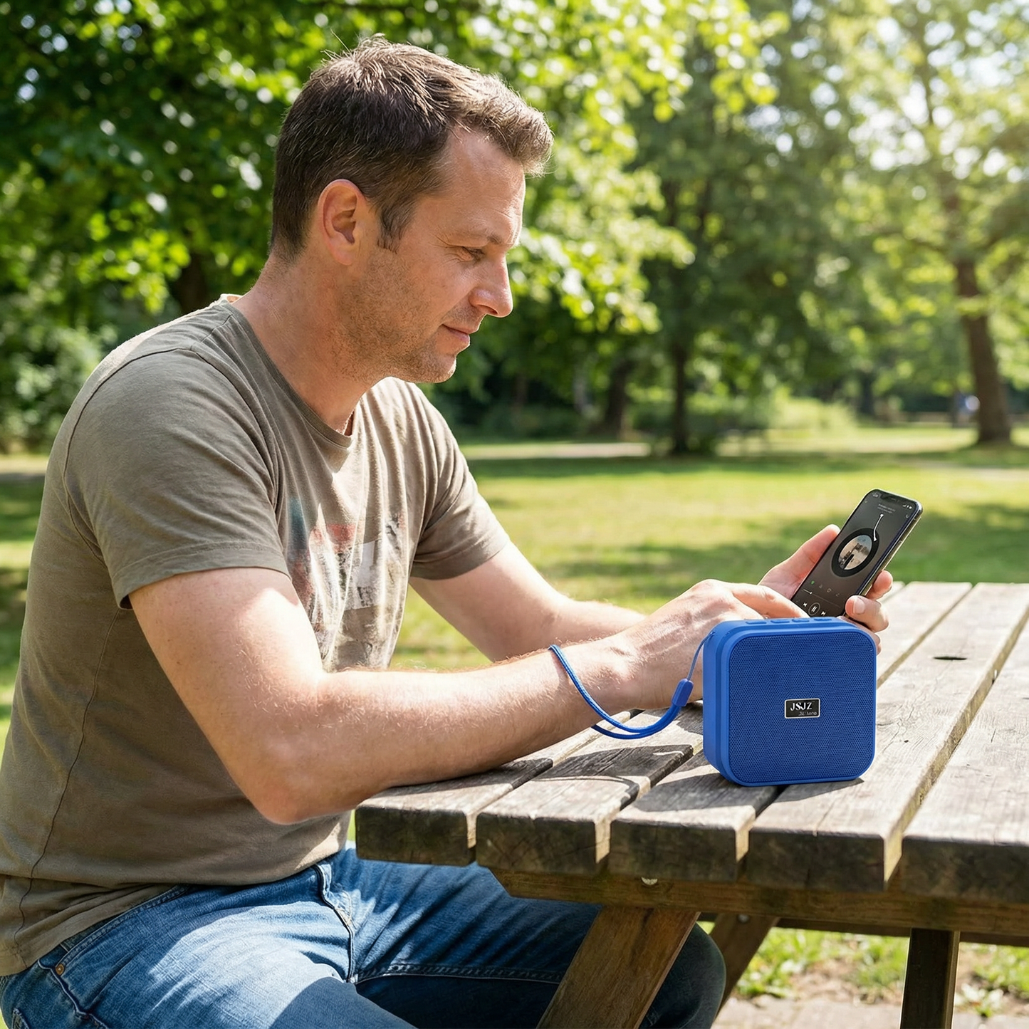 Portable Wireless Bluetooth Speaker with Deep Bass – Rechargeable Compact Mini Speaker with Lanyard Strap