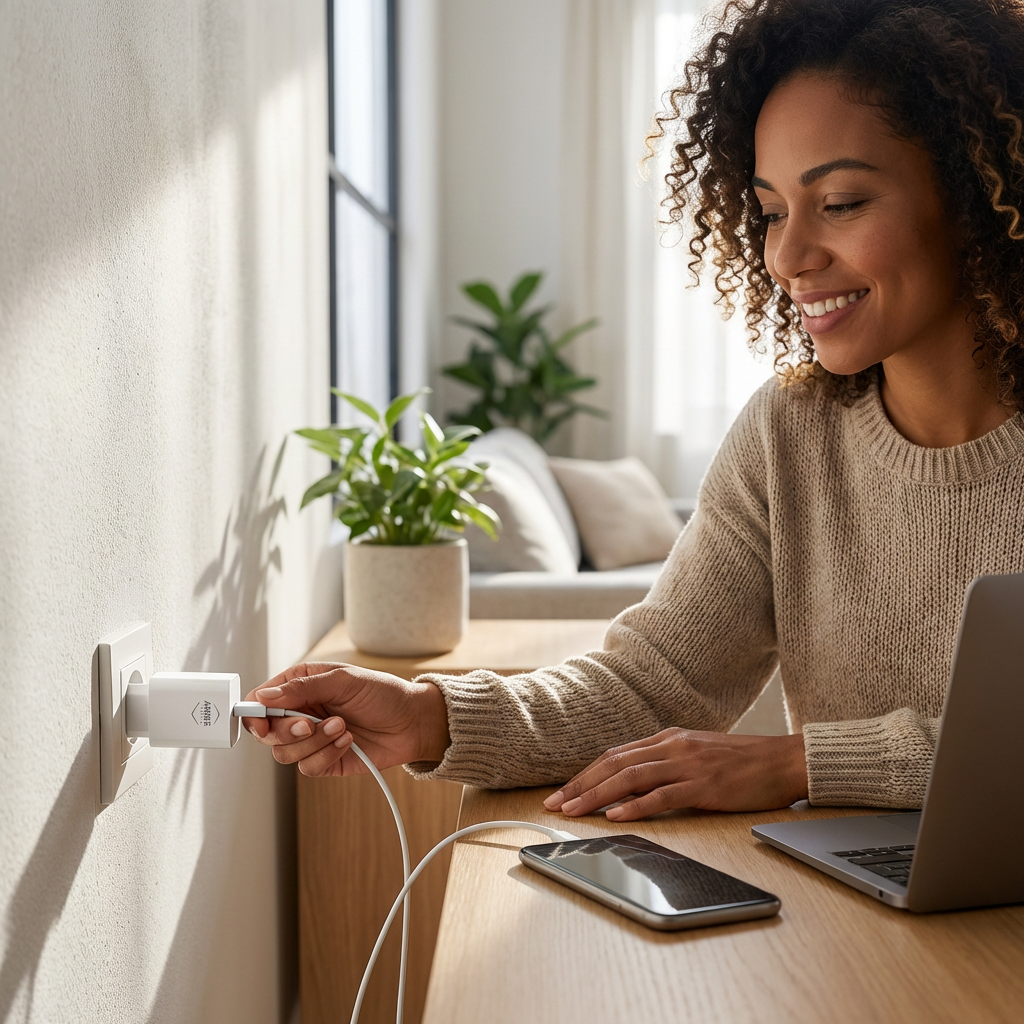 25W PD Fast Charging Wall Adapter – USB-C Power Delivery Charger with Smart IC Protection, Compact Travel Power Plug