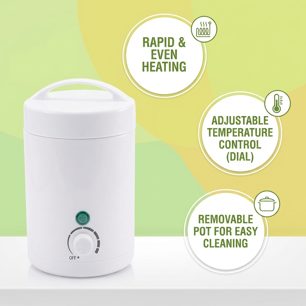 Electric Paraffin Wax Warmer and Hair Removal Wax Heater Pot with Adjustable Temperature Control, Professional Wax Melting Machine for Home and Salon Depilatory Wax Heating