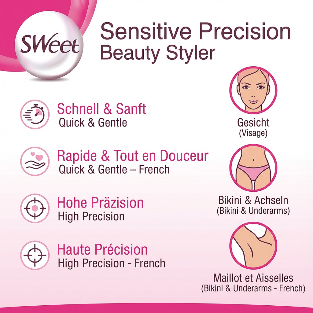 Electric Facial Hair Remover and Precision Beauty Trimmer for Women, Portable Eyebrow and Face Hair Removal Device with Precision Head for Sensitive Areas, Battery Powered Beauty Styler