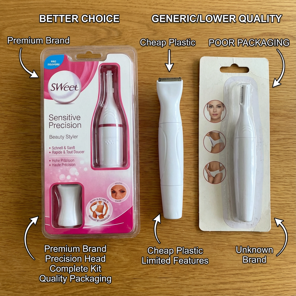 Electric Facial Hair Remover and Precision Beauty Trimmer for Women, Portable Eyebrow and Face Hair Removal Device with Precision Head for Sensitive Areas, Battery Powered Beauty Styler