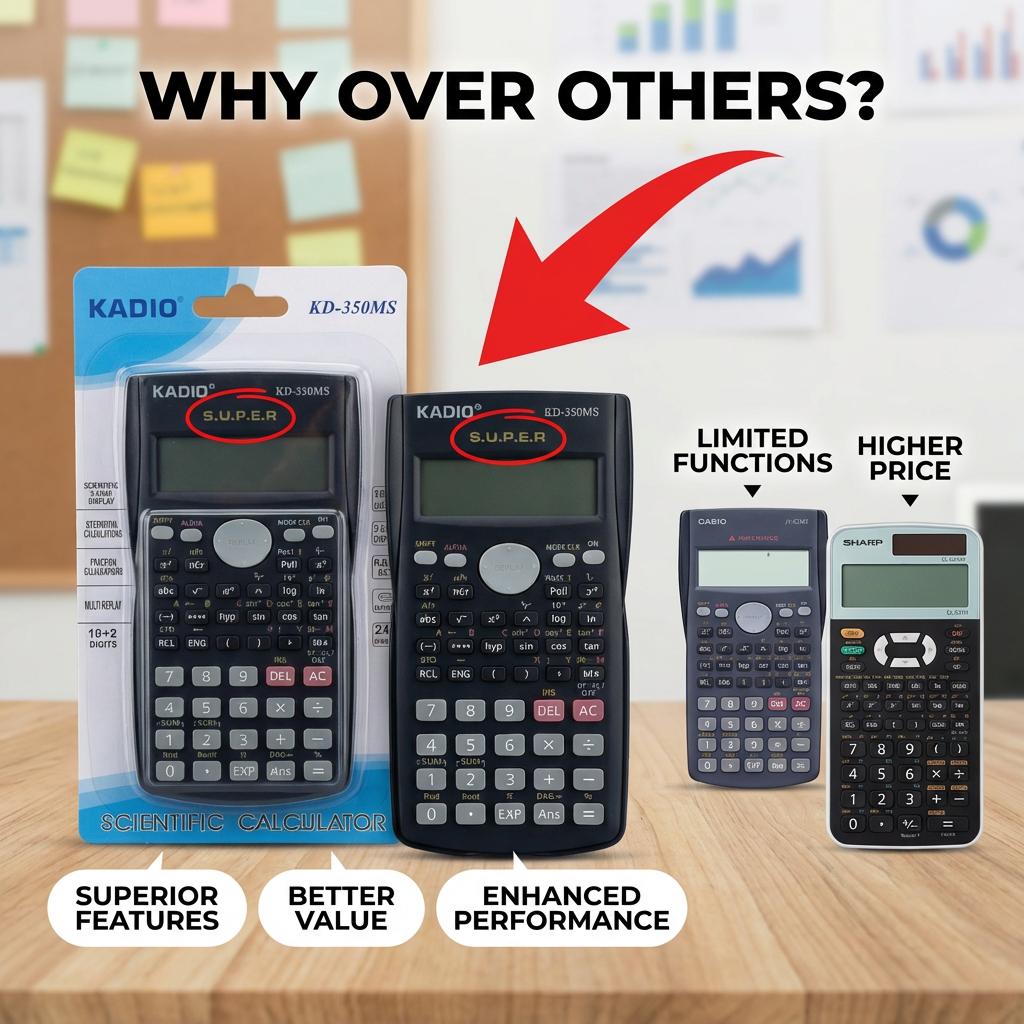 Scientific Calculator with 240 Functions – 2 Line Display Math Calculator for School, College and Engineering Calculations