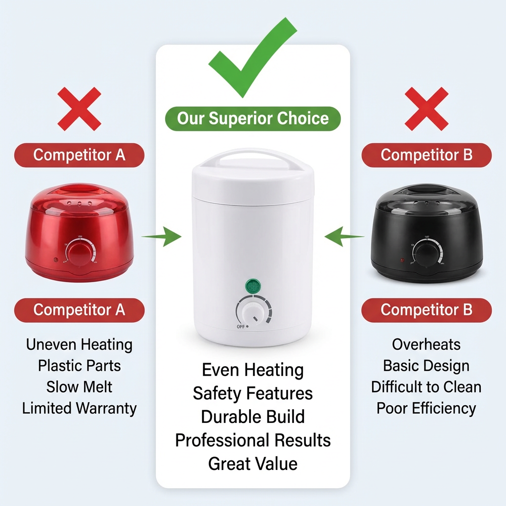Electric Paraffin Wax Warmer and Hair Removal Wax Heater Pot with Adjustable Temperature Control, Professional Wax Melting Machine for Home and Salon Depilatory Wax Heating