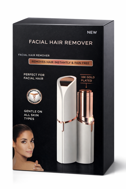 Electric Facial Hair Remover for Women – Portable Painless Face Hair Trimmer with Precision Blade for Upper Lip, Chin and Peach Fuzz