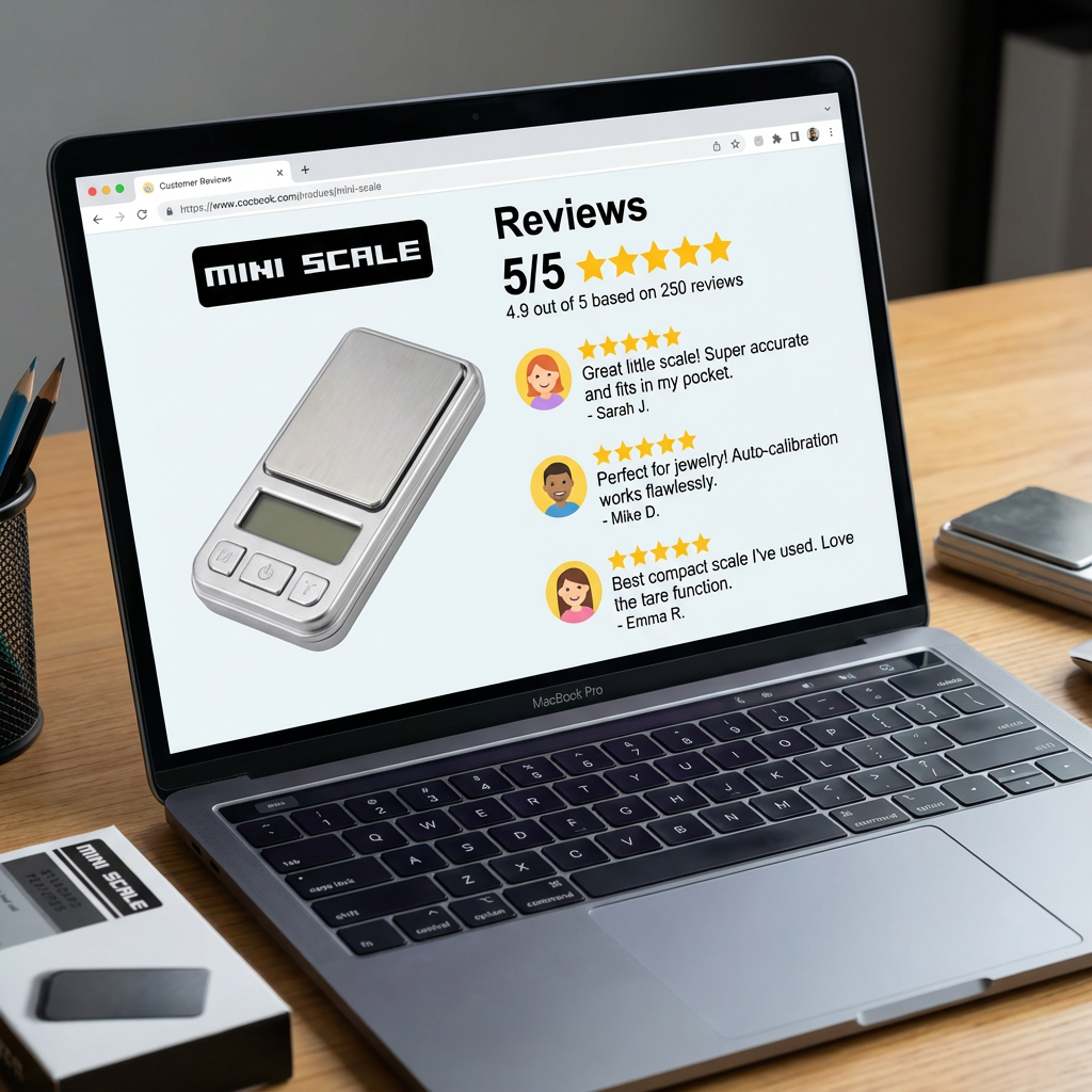 Mini Digital Pocket Scale with LCD Display – Portable Precision Weighing Scale with Tare Function, Auto Calibration and Stainless Steel Platform