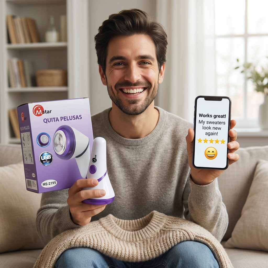 USB Rechargeable Electric Fabric Shaver and Lint Remover for Clothes, Portable Sweater Defuzzer for Removing Lint, Fuzz and Pills from Clothing, Upholstery, Blankets and Fabrics