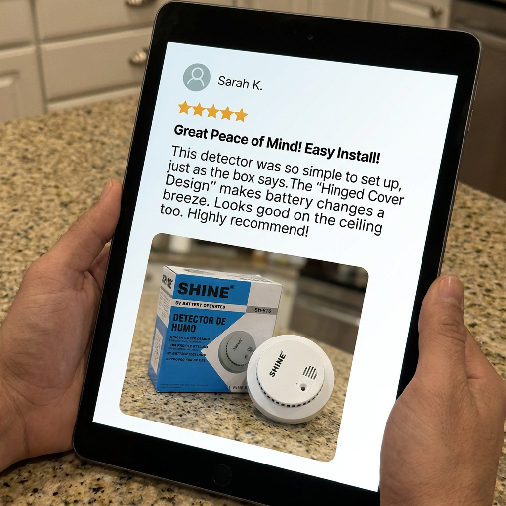 Battery Operated Smoke Detector with Loud Alarm and Test Button, 9V Battery Powered Fire Smoke Alarm for Home, Kitchen, Office, RV and Apartment Safety Protection