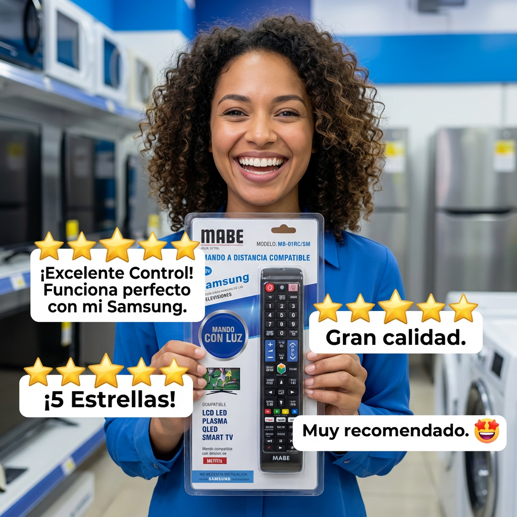 Universal Replacement Remote Control Compatible with Samsung Smart TVs – Backlit Remote for LCD, LED, QLED, Plasma and Smart TVs with Netflix Shortcut