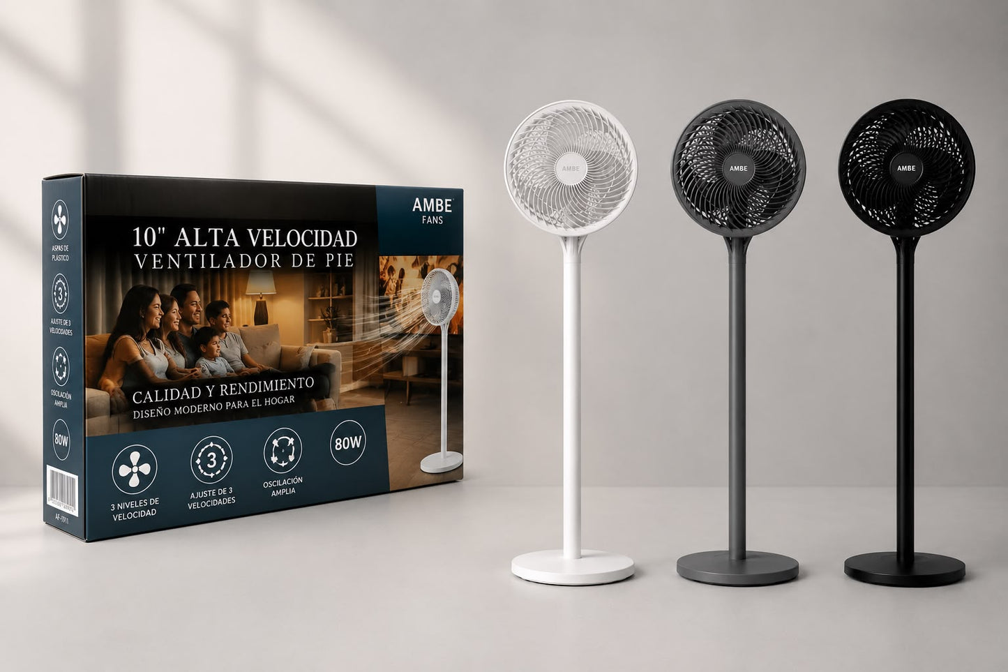 VENTILADOR DE PIE AMBE 80W