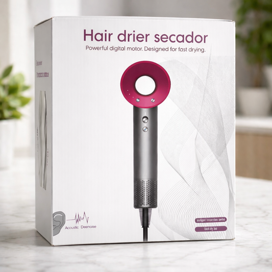 Professional Leafless Hair Dryer with Digital Motor – Fast Drying Ionic Blow Dryer, Intelligent Temperature Control, Low Noise, Lightweight Design